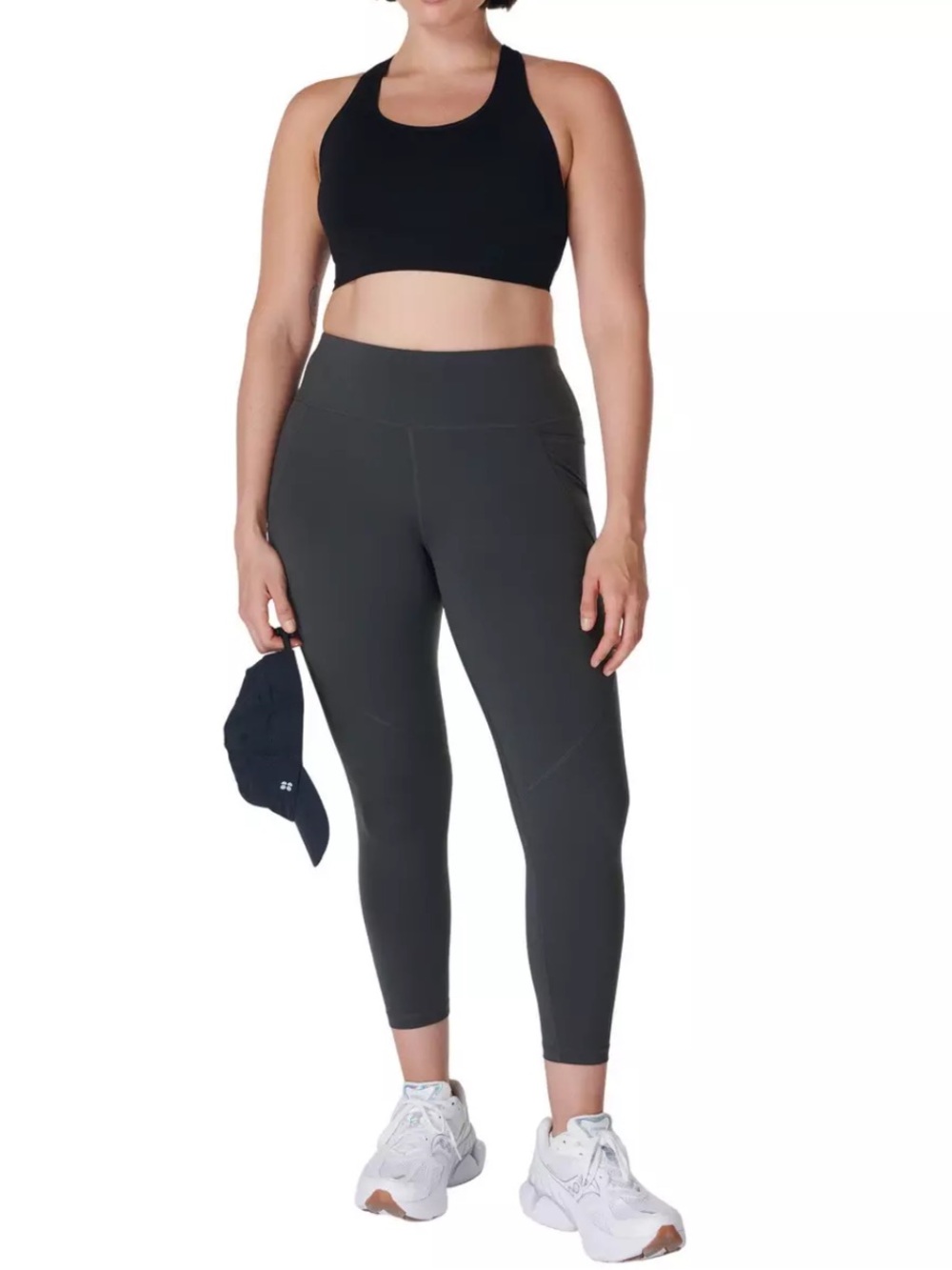 Sweaty Betty Slate Grey 7/8 Length Power Workout Leggings